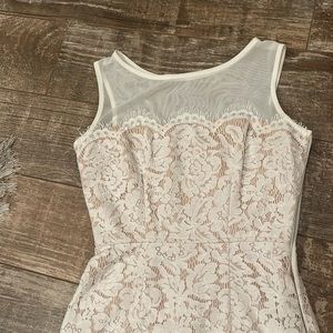 Like New Sz Xs Lulus white for fitted  dress. Has some stretch. Lined. Gorgeous